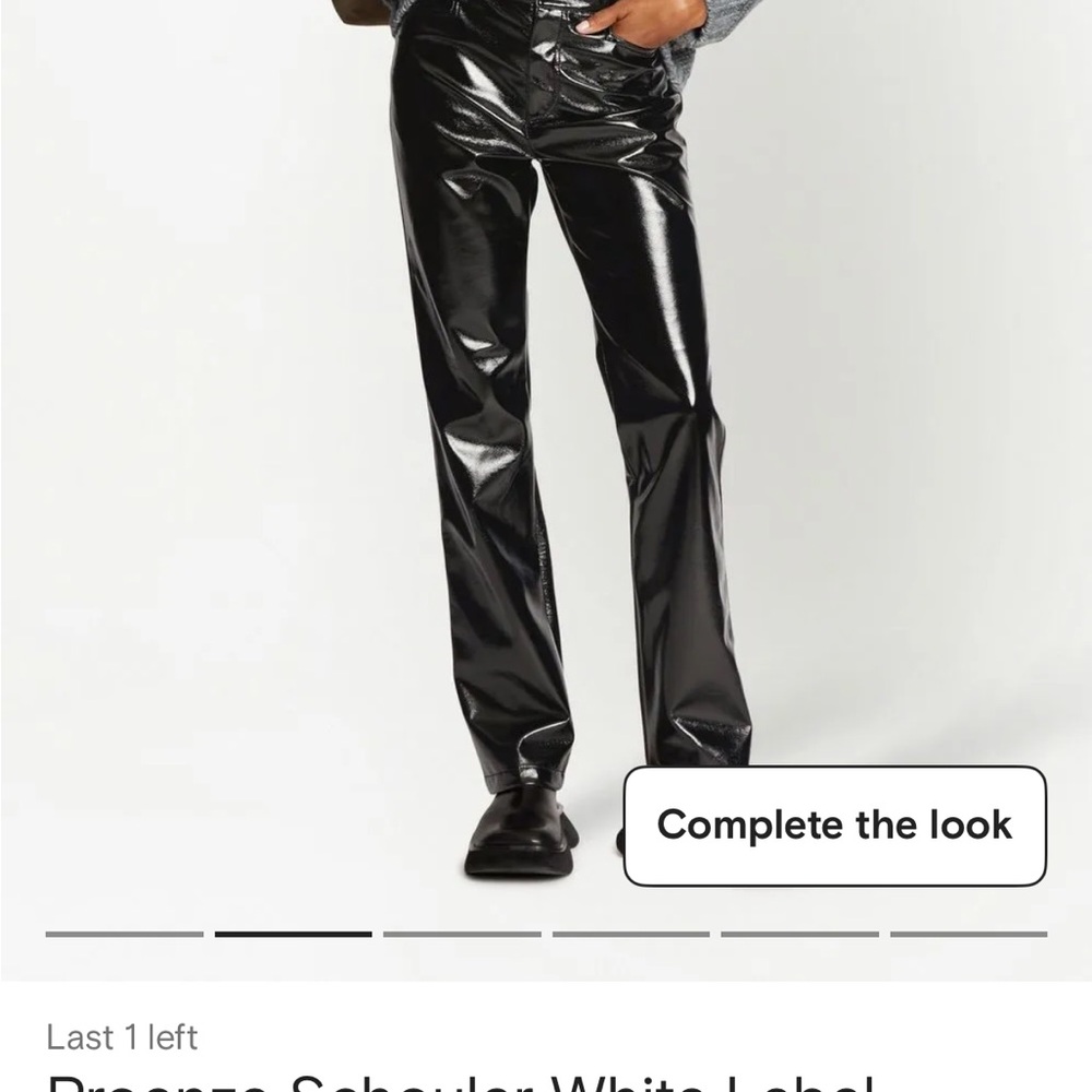 Proenza Schouler Black Shiny Leather Pants